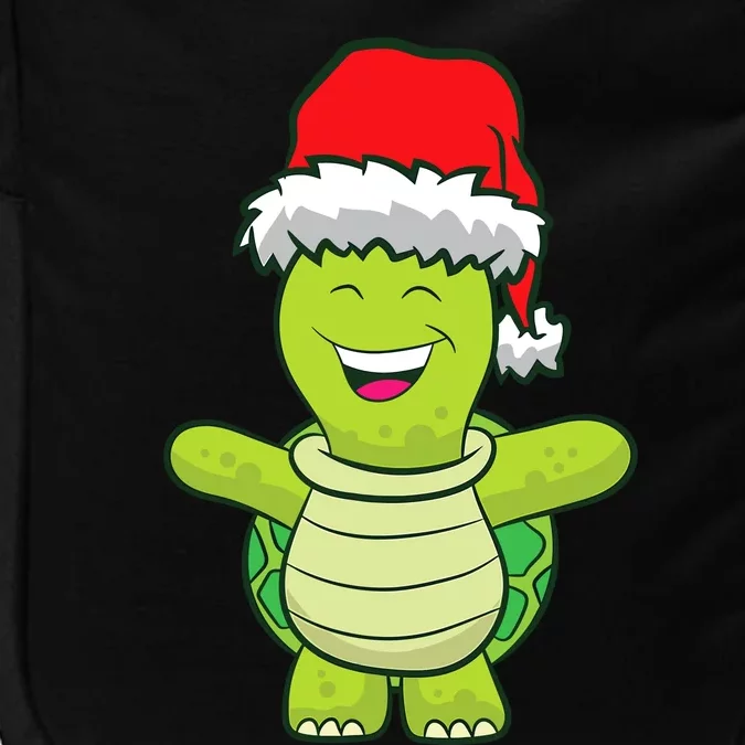 Turtle With Santa Hat Cute Turtle Christmas Impact Tech Backpack