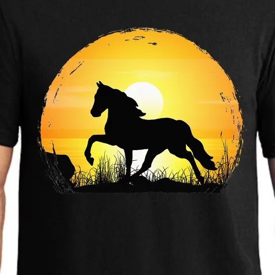 Tennessee Walker Sunset Horse Breed Silhouette Pajama Set