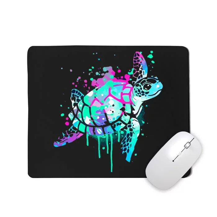 Turtle Watercolor Sea Ocean Wildlife Animal Mousepad