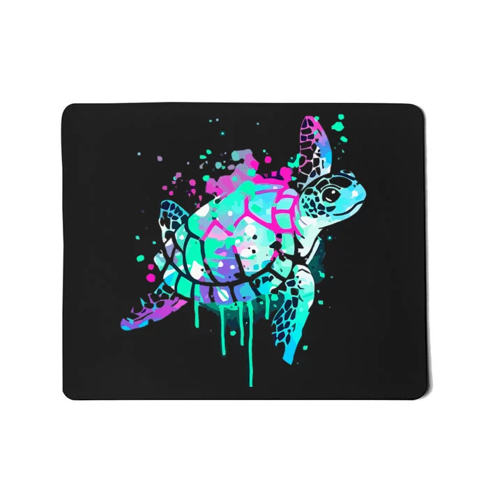 Turtle Watercolor Sea Ocean Wildlife Animal Mousepad