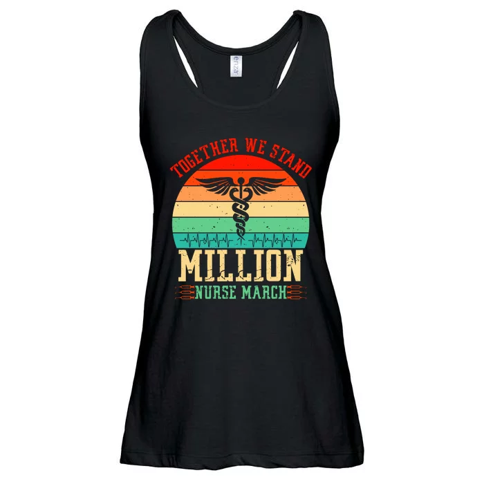 Together We Stand Million Nurse March Ladies Essential Flowy Tank