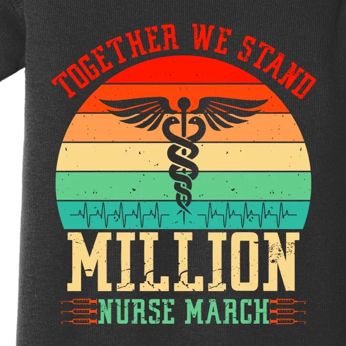 Together We Stand Million Nurse March Baby Bodysuit