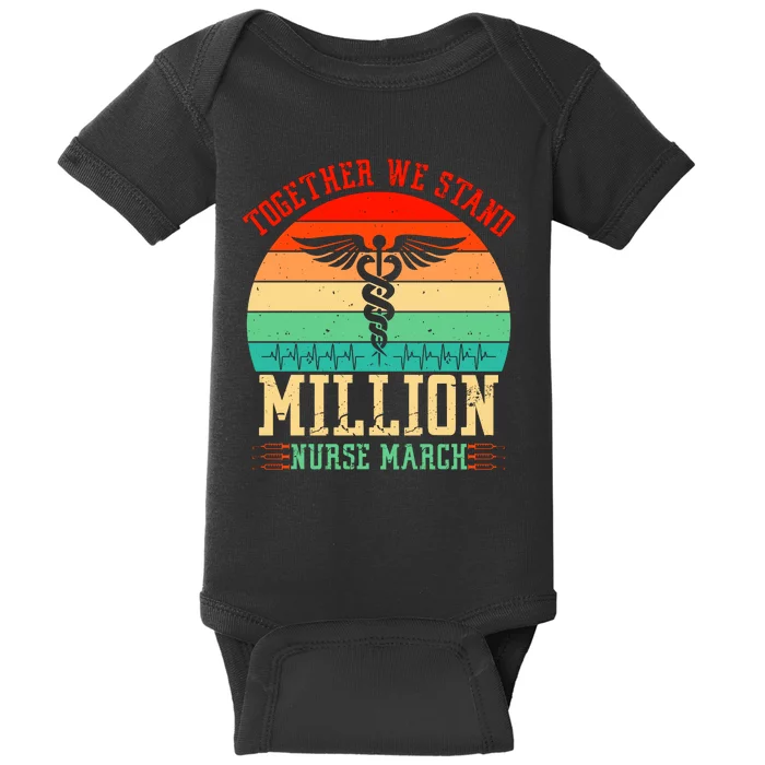 Together We Stand Million Nurse March Baby Bodysuit