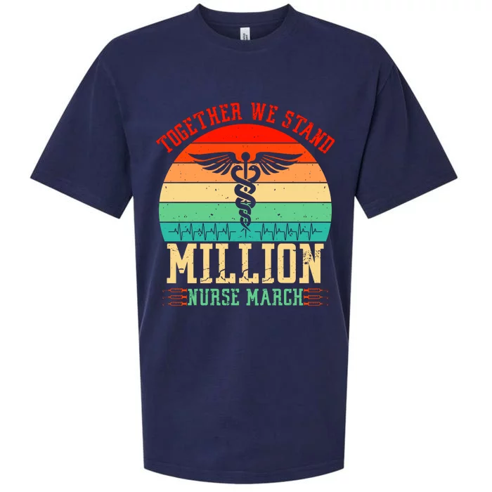 Together We Stand Million Nurse March Sueded Cloud Jersey T-Shirt