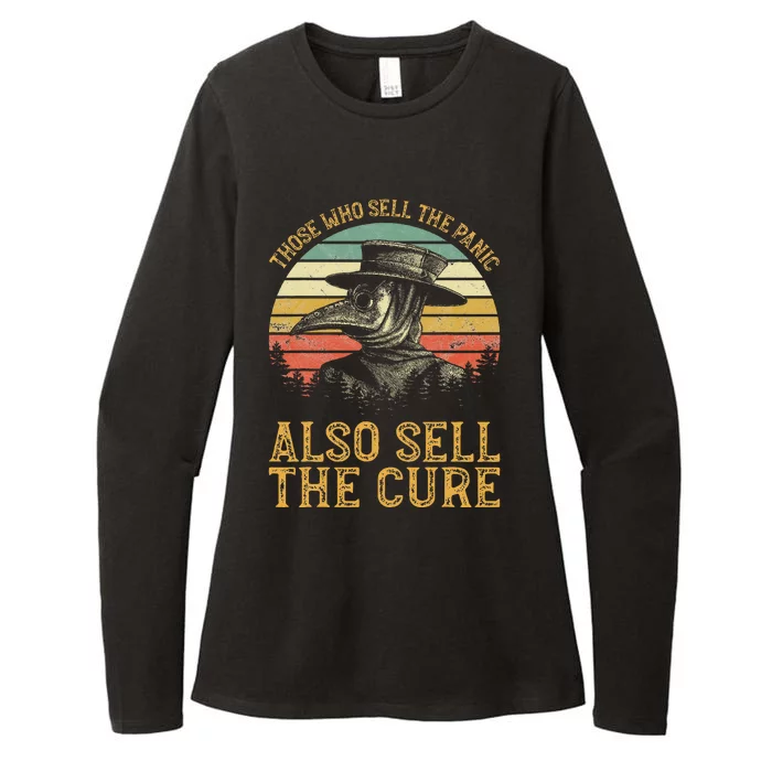 Those Who Sell The Panic Also Sell The Cure Anti Government Womens CVC Long Sleeve Shirt