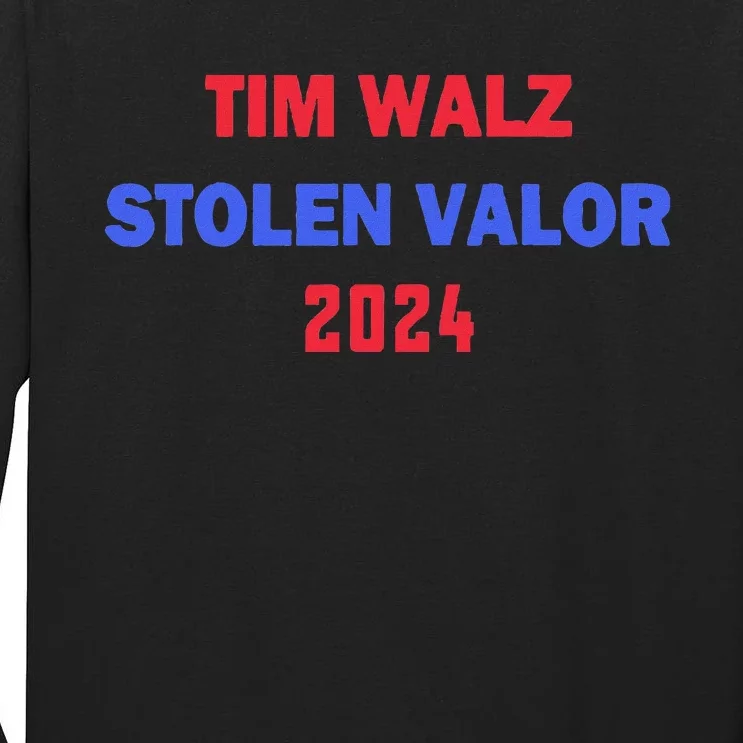 Tim Walz Stolen Valor Tall Long Sleeve T-Shirt