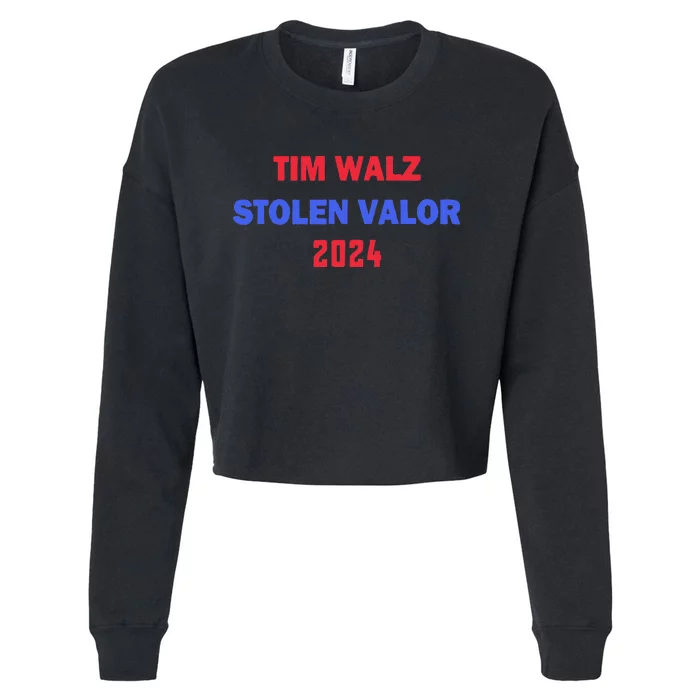 Tim Walz Stolen Valor Cropped Pullover Crew