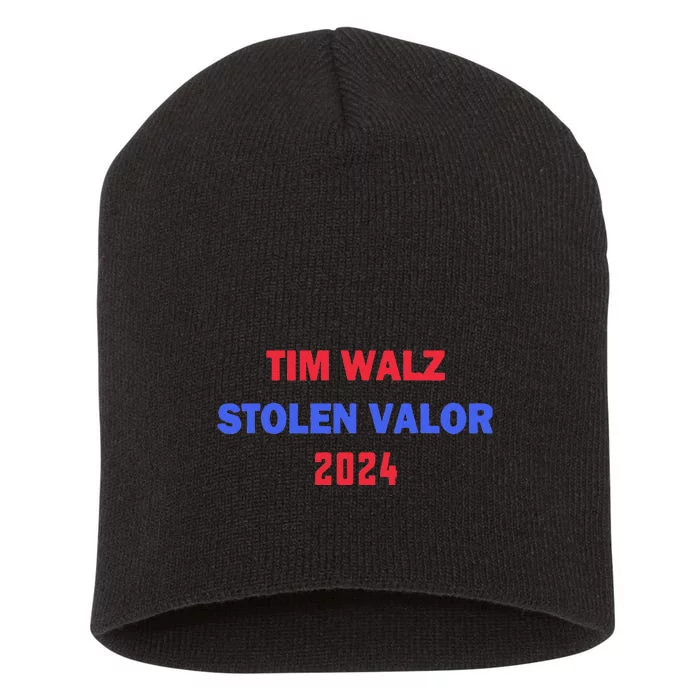 Tim Walz Stolen Valor Short Acrylic Beanie