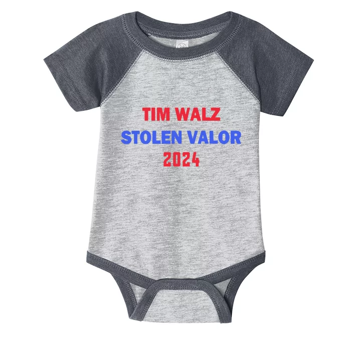 Tim Walz Stolen Valor Infant Baby Jersey Bodysuit