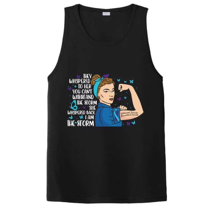 They Whispered To Her National Suicide Prevention Week Performance Tank