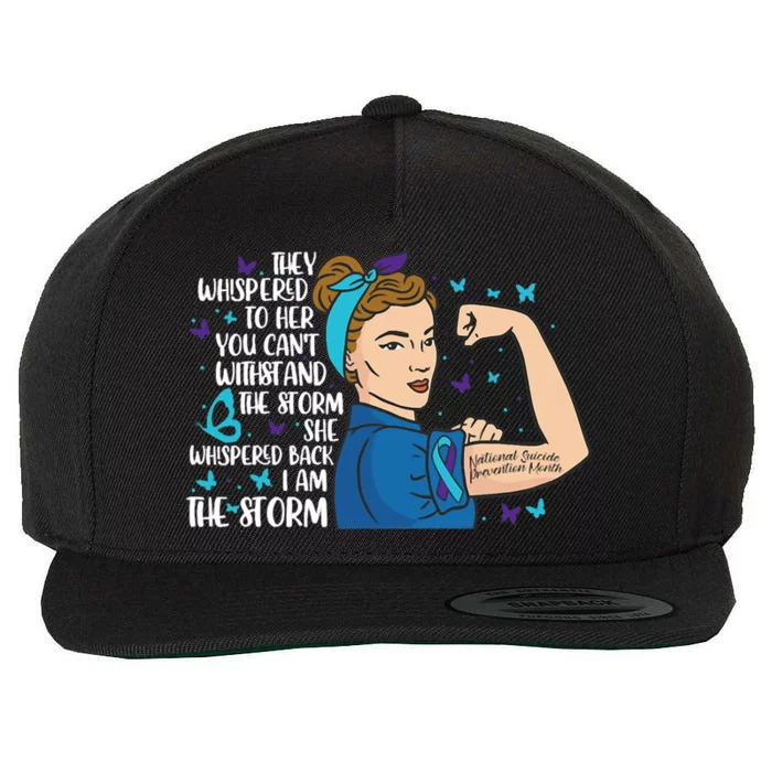 They Whispered To Her National Suicide Prevention Week Wool Snapback Cap