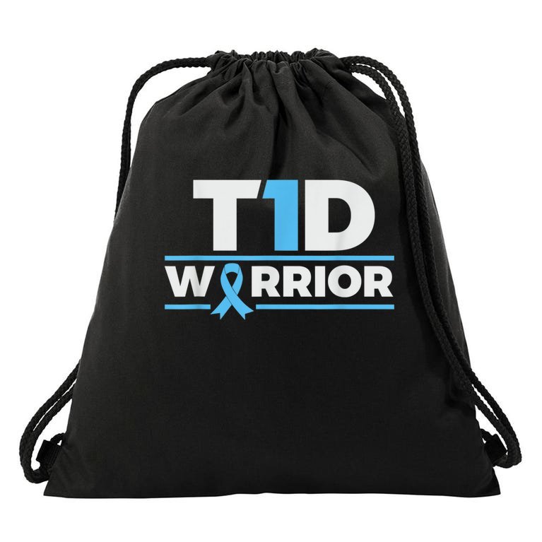 T1D Warrior Type 1 Diabetes Awareness Diabetic Drawstring Bag