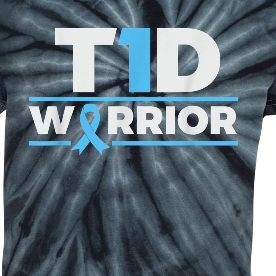 T1D Warrior Type 1 Diabetes Awareness Diabetic Kids Tie-Dye T-Shirt