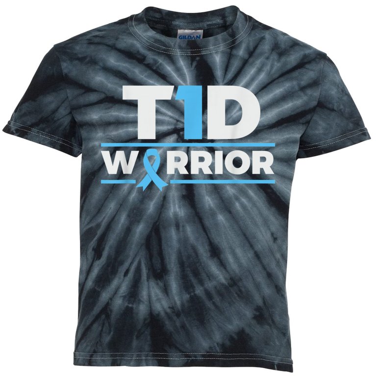 T1D Warrior Type 1 Diabetes Awareness Diabetic Kids Tie-Dye T-Shirt