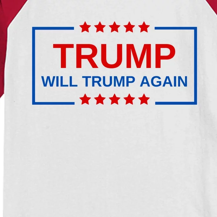 Trump Will Trump Again Kids Colorblock Raglan Jersey