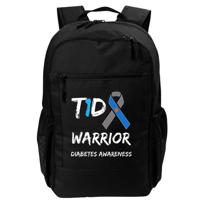 T1d Warrior Type 1 Diabetes Awareness Blue Ribbon Daily Commute Backpack