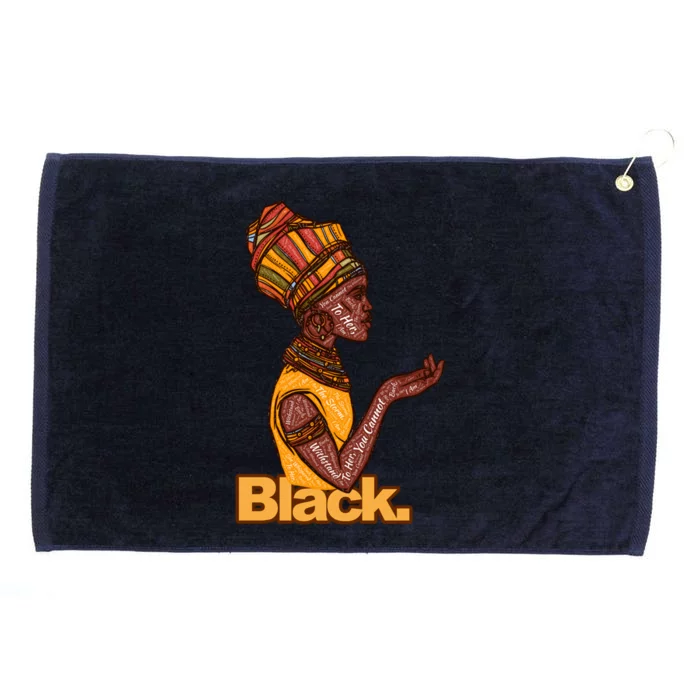 They Whispered To Her African Black History Month Funny Gift Grommeted Golf Towel