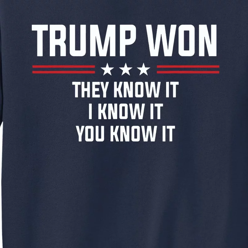 Trump Won They Know It I Know It You Know Sweatshirt