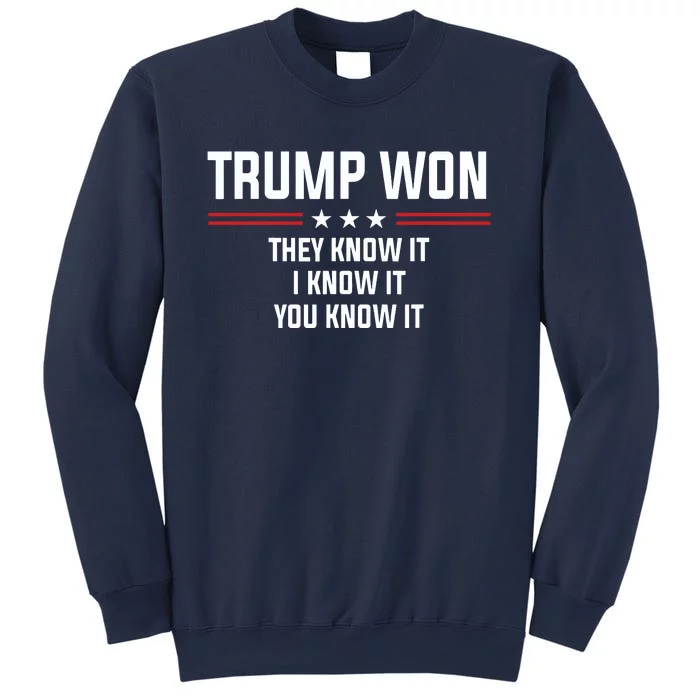 Trump Won They Know It I Know It You Know Sweatshirt