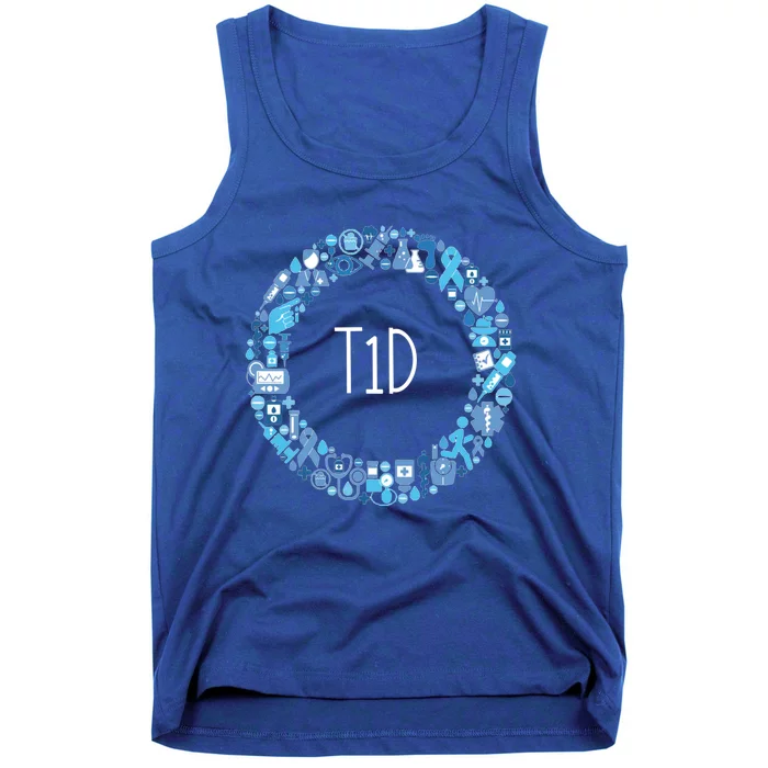 T1d Warrior Type One Diabetic Insulin Dependent Awareness Gift Tank Top