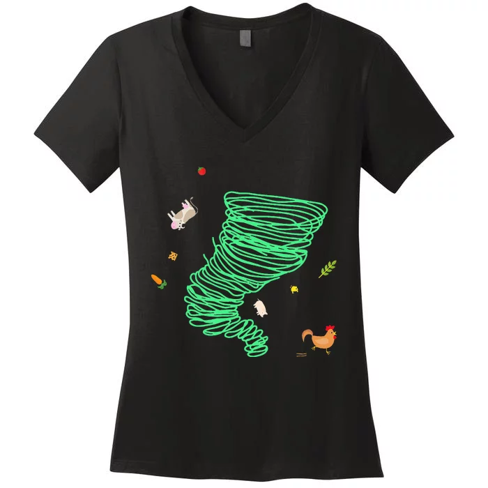 Tornado Weather Twister Hurricane Women's V-Neck T-Shirt