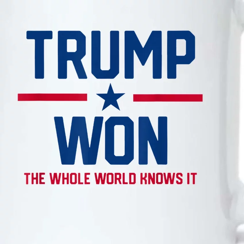 Trump Won The Whole World Knows It Black Color Changing Mug