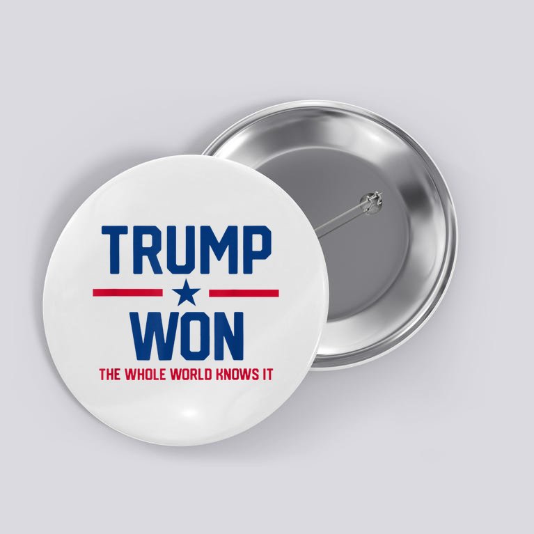 Trump Won The Whole World Knows It Button
