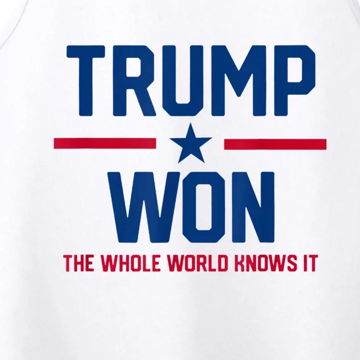 Trump Won The Whole World Knows It Performance Tank