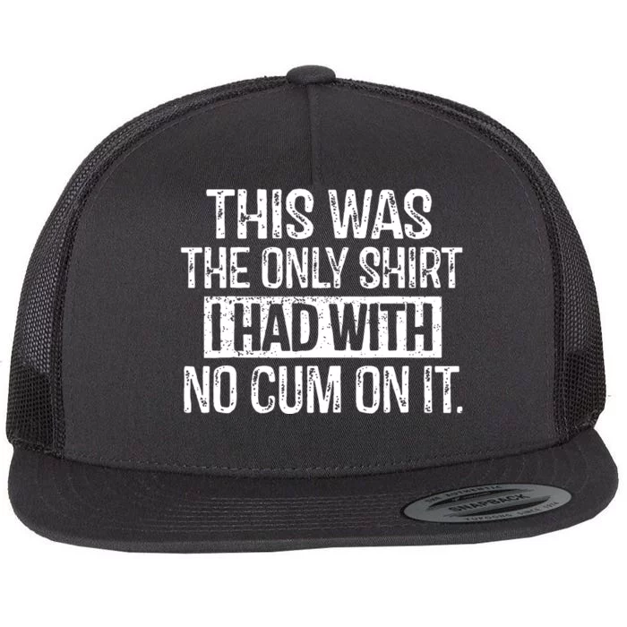 This Was The Only Shirts I Had With No Cum On It Flat Bill Trucker Hat