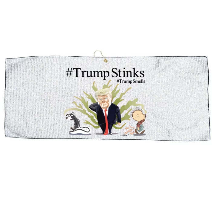 Tim Williams Trump Stinks Trump Smells Large Microfiber Waffle Golf Towel