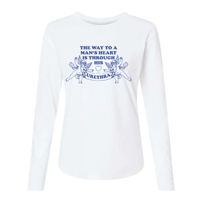 The Way To A Man’S Heart Is Through His Urethra Womens Cotton Relaxed Long Sleeve T-Shirt