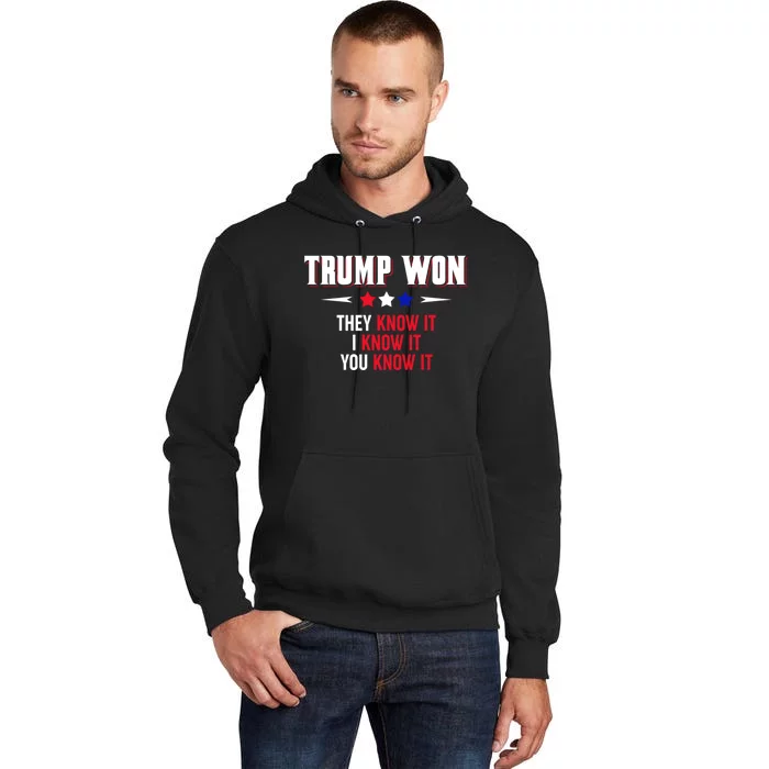 Trump Won They Know It I Know It You Know It Tall Hoodie