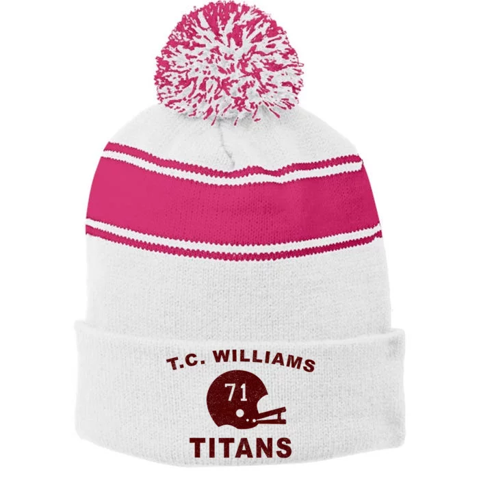 T.C. Williams Stripe Pom Pom Beanie