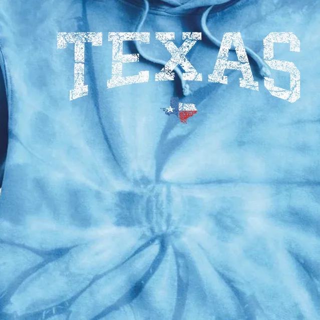 Texas Wo Texas State Map Flag Distressed Tie Dye Hoodie