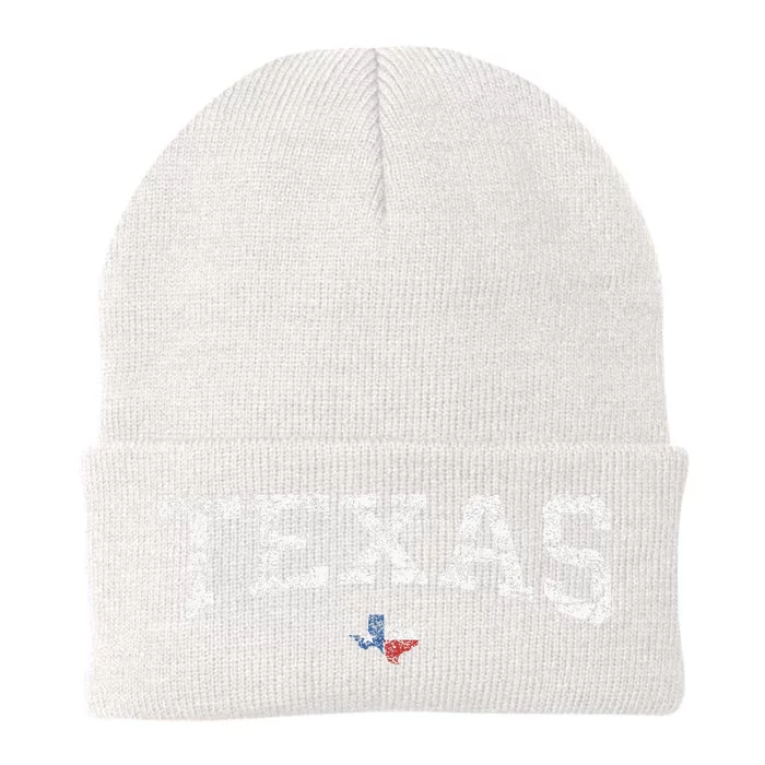 Texas Wo Texas State Map Flag Distressed Knit Cap Winter Beanie