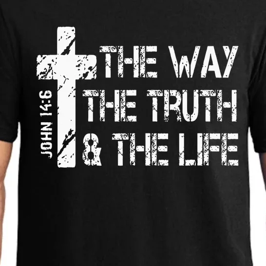 The Way Truth Life John 14 6 Bible Verse Christian Faith Pajama Set