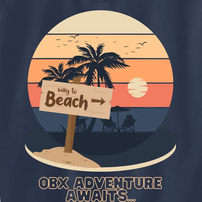 This Way To The Beach Adventure Awaits Ocean Summer Fun Kids Sweatshirt