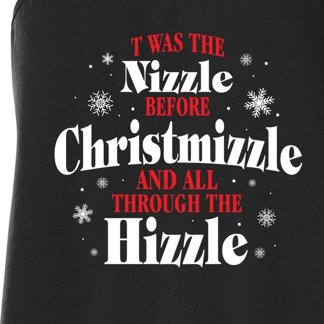 T Was The Nizzle Before Christmizzle Snoop Dogg Christmas Women's Racerback Tank