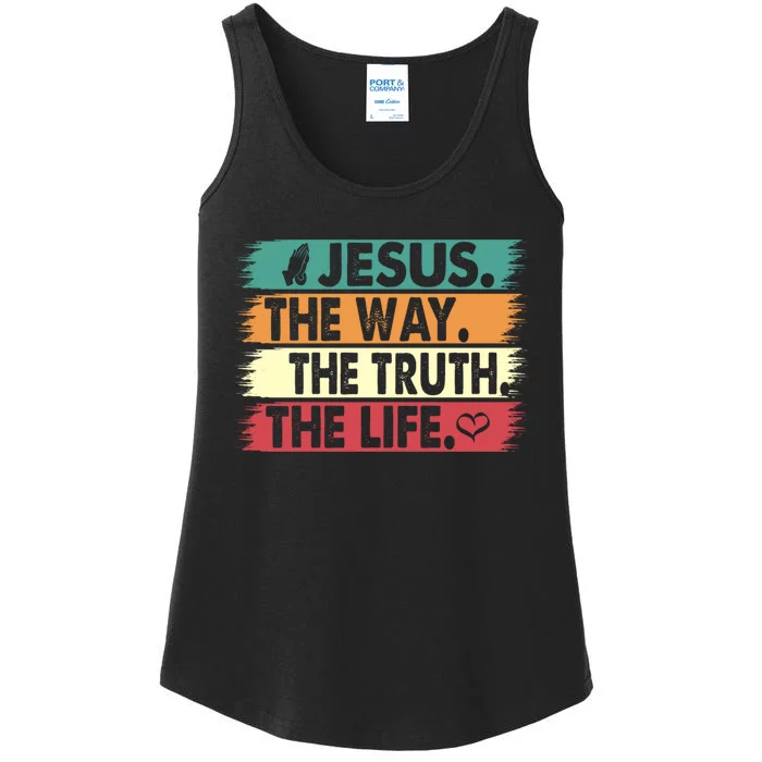 The Way The Truth The Life Christian Ladies Essential Tank