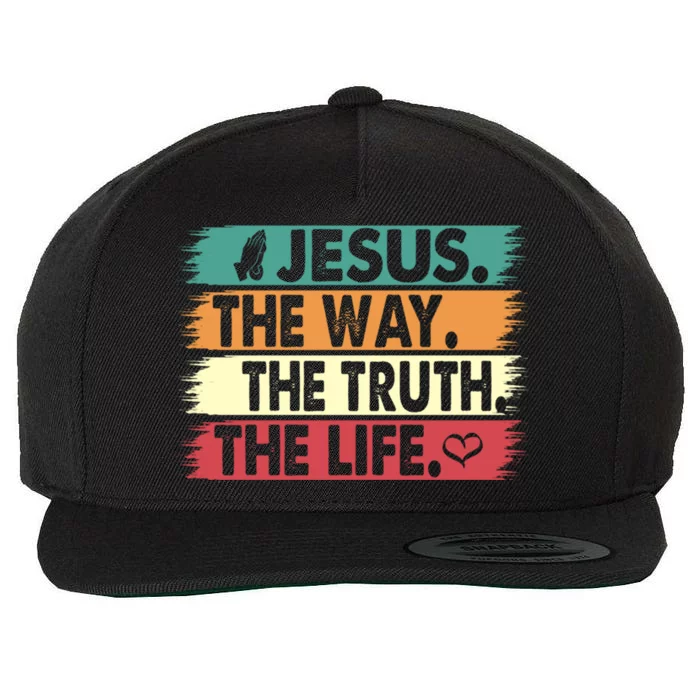 The Way The Truth The Life Christian Wool Snapback Cap