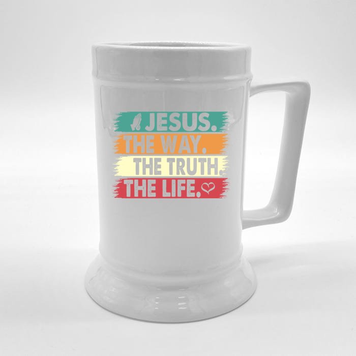 The Way The Truth The Life Christian Front & Back Beer Stein