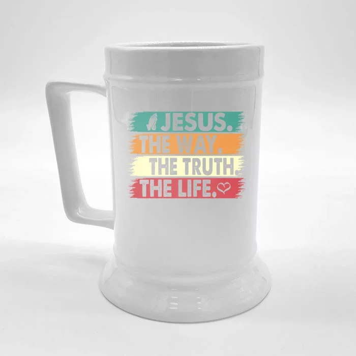 The Way The Truth The Life Christian Front & Back Beer Stein