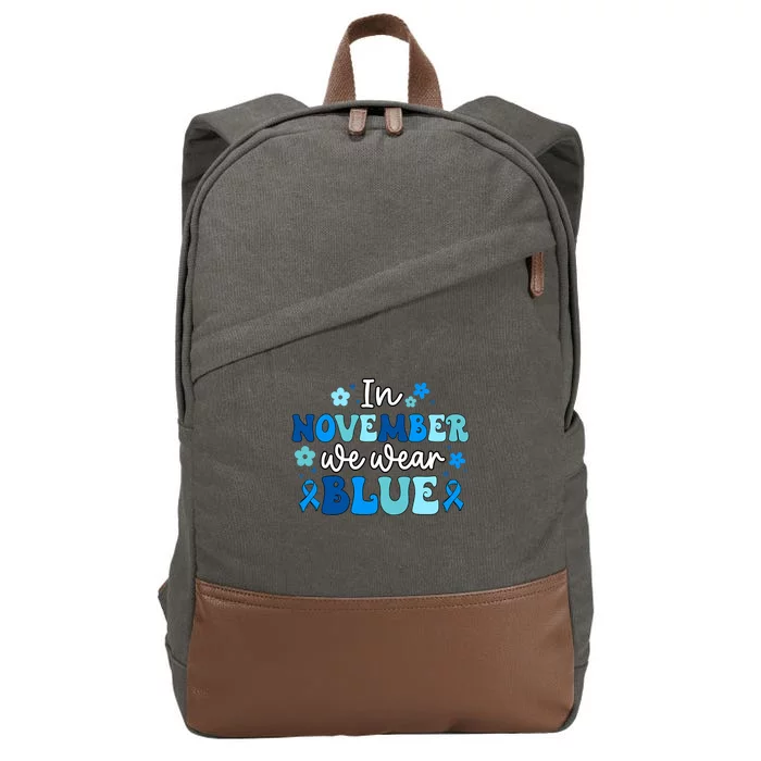 T1D Warrior Type 1 Diabetes Awareness Diabetic Cotton Canvas Backpack