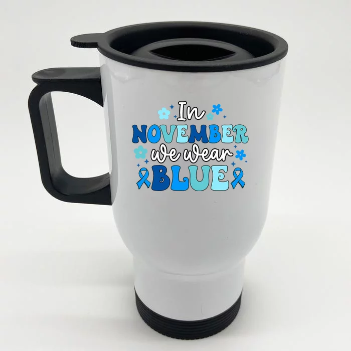 T1D Warrior Type 1 Diabetes Awareness Diabetic Front & Back Stainless Steel Travel Mug