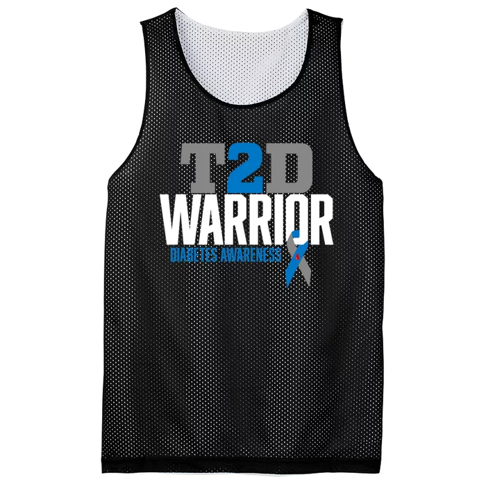 T2D Warrior Type 2 Diabetes Awareness Diabetic Mesh Reversible Basketball Jersey Tank