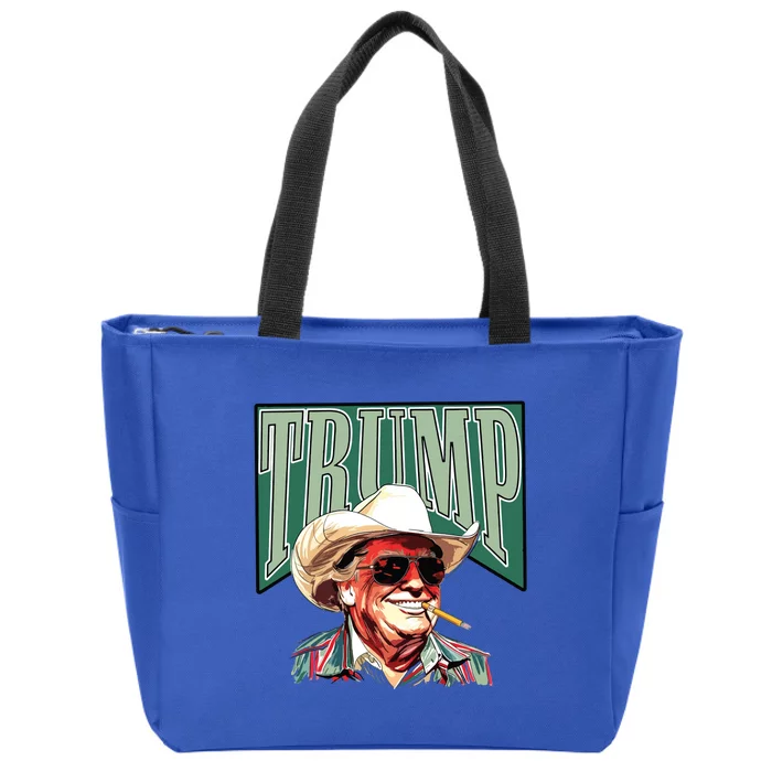 Trump Western Trump Cowboy Make America Great Trump Daddy Zip Tote Bag