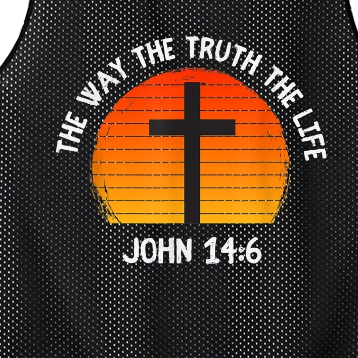 The Way The Truth The Life John 14:6 Christian Bible Verse Mesh Reversible Basketball Jersey Tank