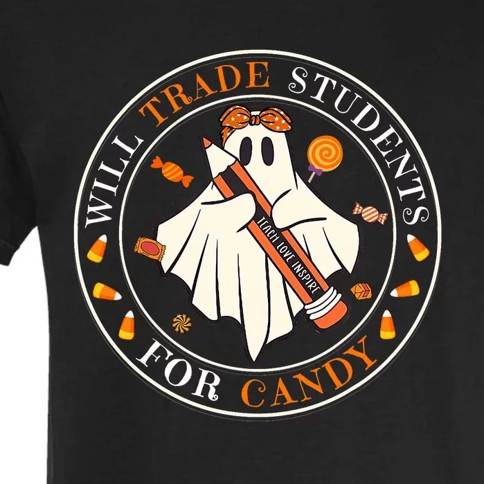 Teacher Will Trade Students For Candy Easy Halloween Costume Garment-Dyed Heavyweight T-Shirt