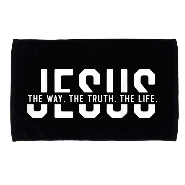 The Way Truth Life John 14 6 Christian Faith Bible Verse Microfiber Hand Towel