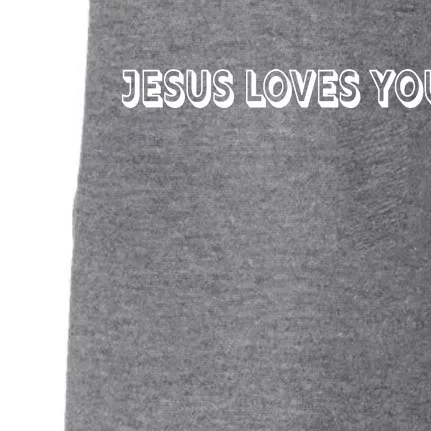 Top Words That Christians Say JESUS LOVES YOU Doggie 3-End Fleece Hoodie